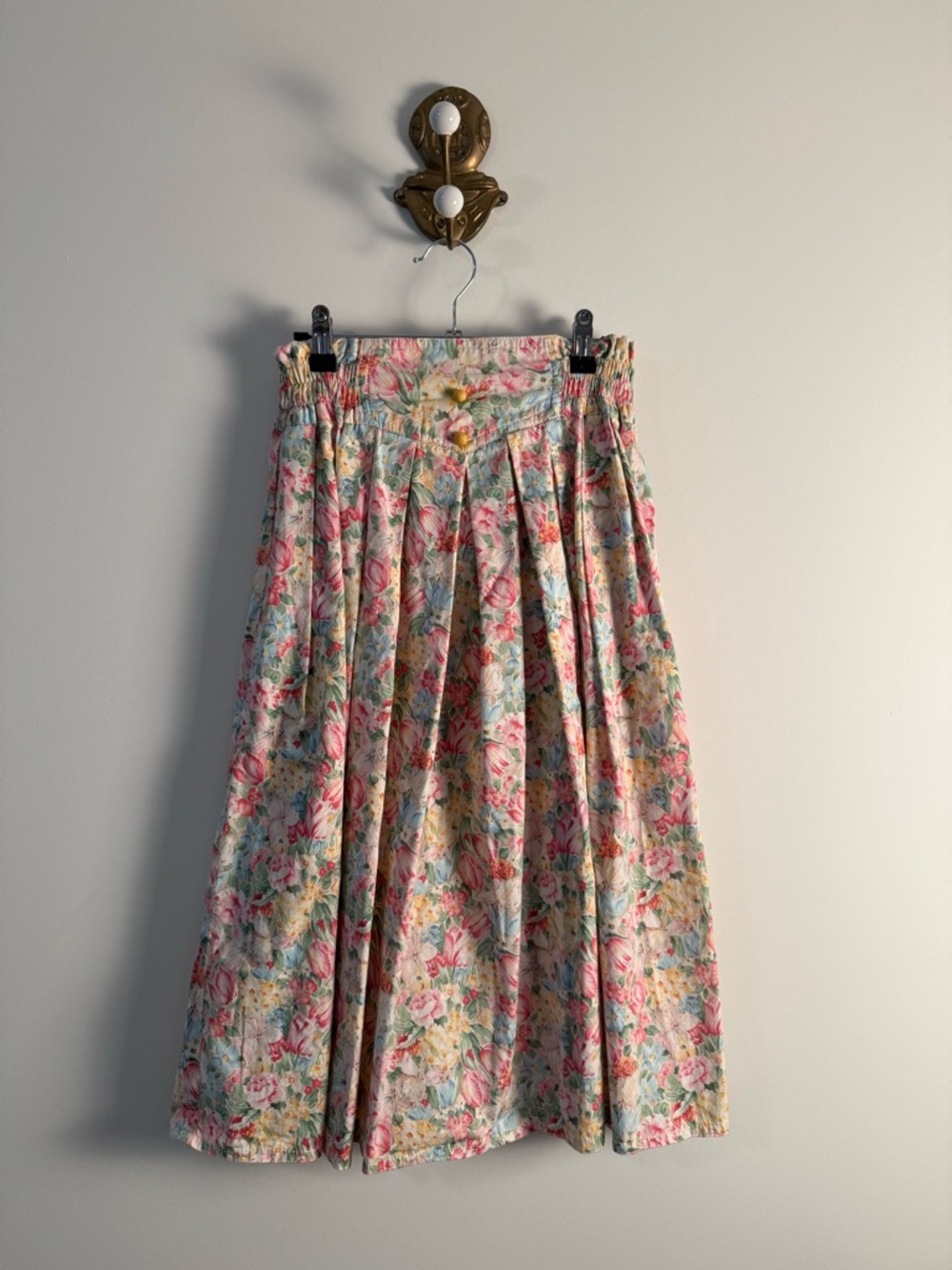 Vintage handmade skirt with floral print